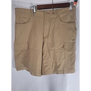 Sonoma Goods For Life Mens Cargo Shorts 32 Tan 9in Inseam Performance Waistband